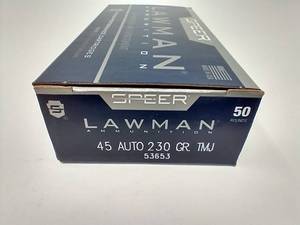 50 Rounds .45 Auto TMJ Ammunition
