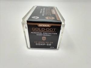50 Rounds .22 Mag Gold Dot Hollow Point Ammunition