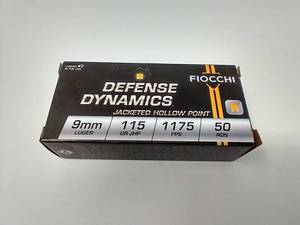 50 Rounds 9mm Jacketed Hollow Point Ammunition