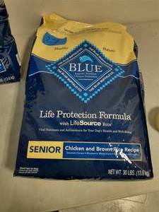2 BAGS OF Blue Buffalo Life Protection Formula Senior Chicken & Brown Rice Recipe Dry Dog Food