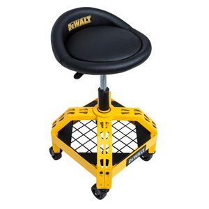 DEWALT 24 in. H x 16 in. W x 16 in. D Adjustable Shop Stool with Casters