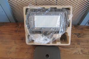 lot 1 image: 350-Watt Equivalent Integrated LED Flood Light with Wall Mount Kit, 5500 Lumens, Dusk to Dawn Outdoor Security Light
