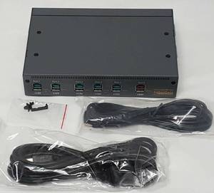 lot 15 image: NEW CyberData 011303B Build 021502I Powered USB 6-Port 2.0 Hub