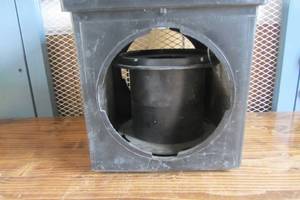 lot 31 image: 9 in. x 9 in. Plastic Square Drainage Catch Basin in Black, 2 Opening Kit
