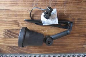 lot 57 image: Low-Voltage 20-Watt Black Halogen Outdoor Landscape Flood Light