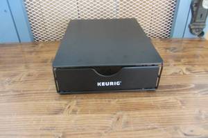 lot 103 image: Keurig - 24 K-Cup Coffee Pods Slim Non-Rolling Storage Drawer - Black