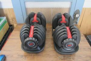 lot 108 image: Bowflex - SelectTech 552 Adjustable Dumbbells - Black