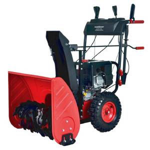 lot 2 image: Powersmart 24 in. 212 cc Two-Stage Gas Snow Blower with Electric Start, PSS2240-HD - Runs, Leaks Oil.