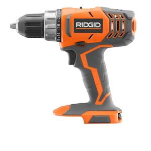 lot 69 image: RIDGID 18-Volt Lithium-Ion Cordless 2-Speed 12 in. Compact DrillDriver (TOOL ONLY), R8600521K Works.