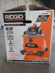 lot 55 image: RIDGID 14 Gal. 6.0-Peak HP NXT Wet Dry Vacuum, HD1400 - Does Not Power On - For PartsRestore.