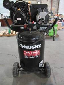 lot 63 image: Husky 30 Gal. 175 PSI Electric Portable 2-Stage Air Compressor, HDC302000 - Motor Runs Sick, Does Not Hold Air - For PartsRestore.