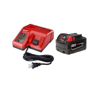 lot 111 image: Milwaukee M18 18-Volt 3.0Ah Battery with Multi-Voltage Charger, 48-59-1813 - LIKE NEW
