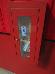 lot 252 image: BUILT IN FIRE EXTINGUISHER CABINETS WITH EXTINGUISHERS