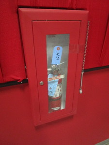 lot 451 image: BUILT-IN FIRE EXTINGUISHER CABINETS W EXTINGUISHER