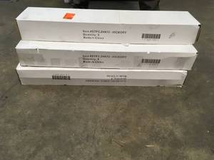 5 cases Sterling 1.2 Hickory 6 in. x 36 in. Peel and Stick Vinyl Plank Flooring (15 sq. ft.  case) not used