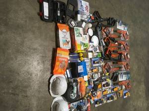 Lot of assorted tools, hardware and more customer returns various conditions customer returns see pictures