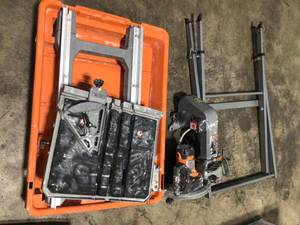 Ridgid 7 In Tile Saw with stand used see pictures
