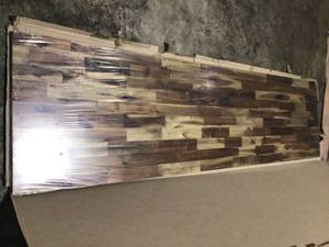 Acacia 8 ft. L x 25 in. D x 1 in. T Butcher Block Countertop in Brown Oil Stain not used see pictures