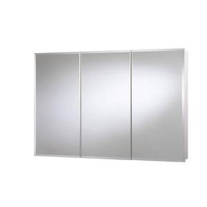 48 in. W x 30 in. H x 5-14 in. D Frameless Tri-View Surface-Mount Medicine Cabinet with Easy Hang System see pictures