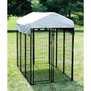 KennelMaster 4 x 8 x 6 ft. Welded Wire Dog Fence Kennel Kit Steel Dog House not used