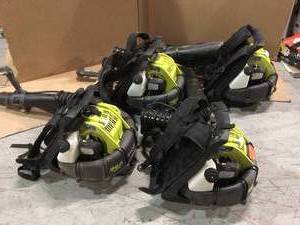 lot 7 image: Lot of Ryobi  Backpacks Leaf Blower used Customer Returns See Pictures