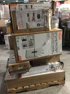 lot 39 image: Pallet of assorted Shelving and Storage units open box returns