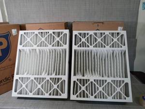 lot 14 image: 20 x 25 x 6 Aprilaire Space-Gard 2200 Replacement MERV 12 - FPR 9 Air Filter (1-Pack) by Nordic Pure- open box not used- set of 7 filters -SEE PICTURES