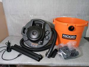 lot 23 image: 16 Gal. 5.0-Peak HP WetDry Shop Vacuum with Filter, Hose and Accessories by RIDGID- open box not used -SEE PICTURES