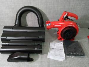 lot 38 image: 150 MPH 400 CFM 26cc Gas Handheld Blower Vacuum by Homelite - open box not used -SEE PICTURES