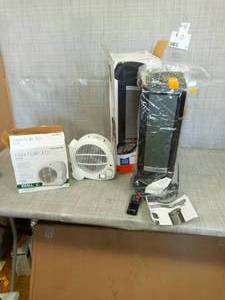lot 43 image: Tower 22 in. Electric Ceramic Oscillating Space Heater with Digital Display and Remote Control & 1500-Watt Electric Fan Forced Portable Heater - open box not used -SEE PICTURES