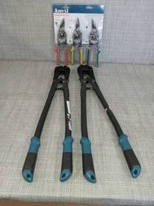 lot 51 image: 24 in. Anvil Bolt Cutters & Straight-Cut Aviation Snip by Anvil - open box not used  -SEE PICTURES
