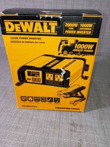 lot 75 image: 1000-Watt Portable Car Power Inverter with Triple USB Ports by Dewalt - open box not used -SEE PICTURES