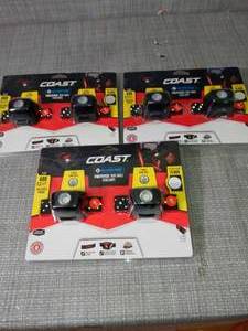lot 79 image: 400 Lumen Wide Angle Flood LED Headlamp (2-Pack) by Coast- set of 3 - not used -SEE PICTURES