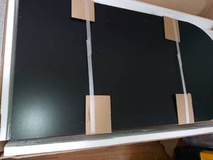 lot 112 image: 32 in. Rectangular Black 2 Drawer Computer Desk with Built-In Storage by Furinno- open box not used  - SEE PICTURES