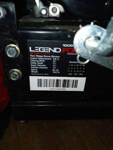 lot 97 image: 24 in. Two-Stage Gas Snow Blower with Electric Start by Legend Force- not used  - SEE PICTURES