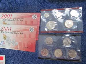 2001 Uncirculated Coin Set Denver...