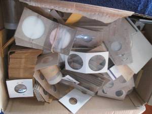 Box of Coin Collecting Supplies...