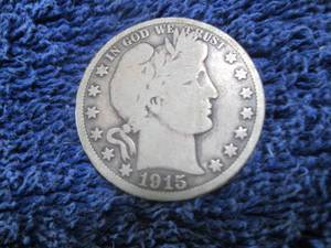 1915 S Barber Silver Half Dollar...