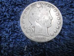 1906 D Barber Silver Half Dollar...