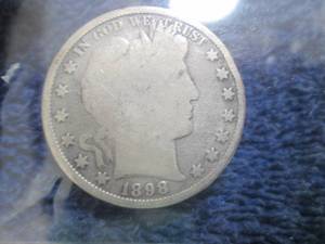 1898 Barber Silver Half Dollar...