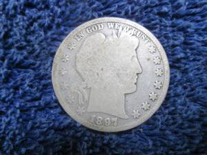 1897 Barber Silver Half Dollar...