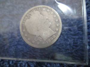 1898 Barber Silver Quarter Dollar C...