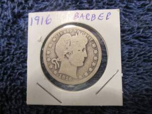 1916 Barber Silver Quarter Dollar...