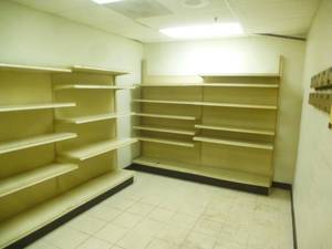 Shelf Units Back Inventory Room