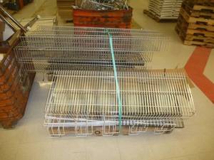 Wire Basket Shelves on Pallet