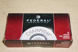 50 Federal Champion 9mm Luger 115 Gr FMJ RN Ammo