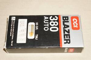 50 CCI Blazer .380 Auto 95 Gr TMJ Ammo