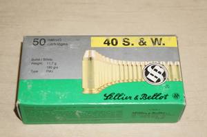50 Sellier & Bellot .40 S&W 180 Gr FMJ Ammo