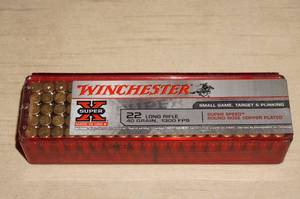 100 Winchester Super-X .22 LR 40 Gr RN Ammo