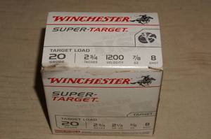 25 Winchester Super Target 20 Ga 2-34 8 Shot Shotshells